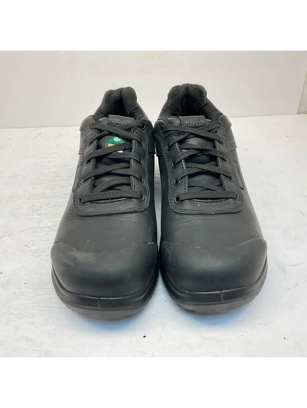 ROYER Men's Inspades Leather Steel Toe Casual Work Shoes 602SP2 Black Size 10M
